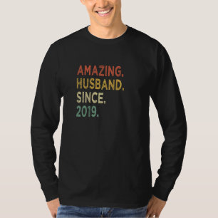 Camiseta Marido Incrível Desde 2019 3 Aniversário De Casame