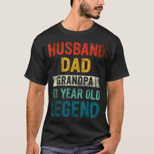 Camiseta Marido Lendário Pai Avô 63 Arte Gráfica