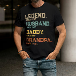 Camiseta Marido Lendário Papai Vovô Presente Personalizado