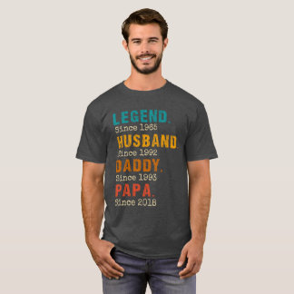 Camiseta Marido Lendário Papai Vovô Vintage Pai Personaliza