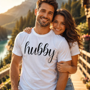 Camiseta Marido Moderno Preto Letra Branco Masculino