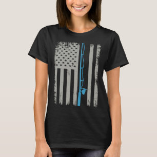 Camiseta Marido Mulher patriótico eua bandeira dos EUA pesc