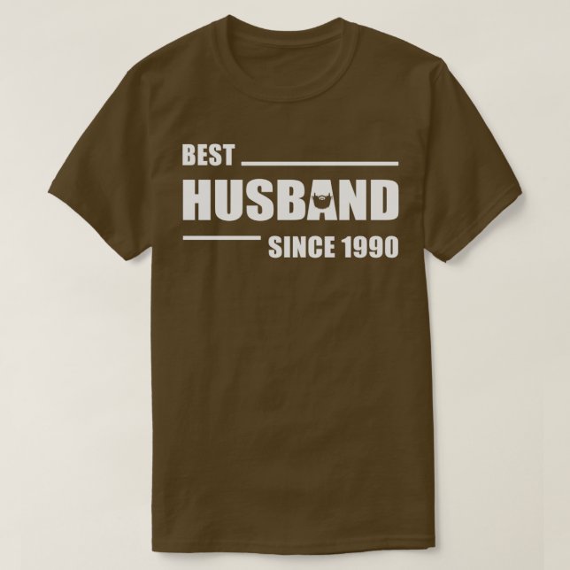 Camiseta Marido namorados Oferece Melhor Marido Desde 1990 (Frente do Design)