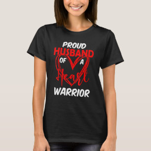 Camiseta Marido Orgulhoso de um Guerreiro Cardíaco Consciên