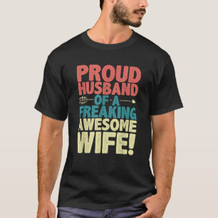 Camiseta Marido Orgulhoso De Uma Esposa Espantosa Engraçada