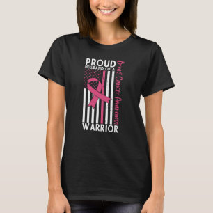 Camiseta Marido Orgulhoso De Uma Mulher Guerreira Do Cancer