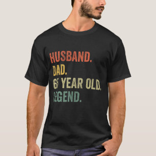 Camiseta Marido Padre Avô Legend 65º Mais velho Cidadão