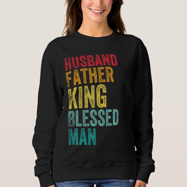 Camiseta Marido Padre King Bendê Homem Dia de os pais Mens  (Frente)