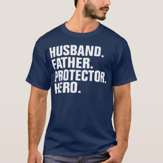 Camiseta Marido Padre Protetor Hero família de presentes