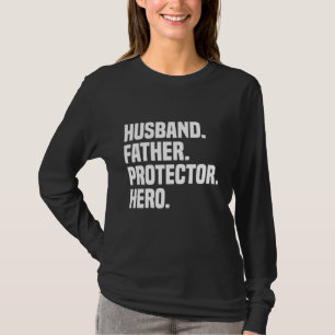 Camiseta Marido Padre Protetor Herói Dia de os pais Engraça