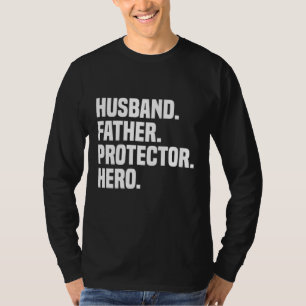 Camiseta Marido Padre Protetor Herói Dia de os pais Engraça