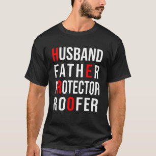 Camiseta Marido Padre Protetor Roofer Feliz Dia do Pai