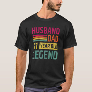 Camiseta Marido Pai 41 anos Legenda Homens