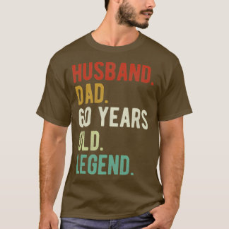 Camiseta Marido Pai 60º Aniversário Presente 60 Anos Pai
