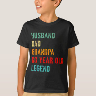 Camiseta Marido Pai Avô 60 Velho Trabalho Artístico