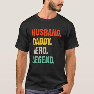 Camiseta Marido Pai Herói Legenda do Pai Dia do Pai Melhor