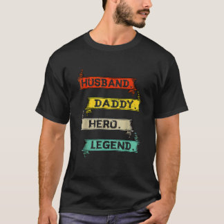 Camiseta Marido Pai Herói Legenda do Pai Dia do Pai Papa Me