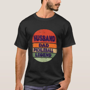 Camiseta Marido Pai Legenda Picleball Engraçado Vintage Pad