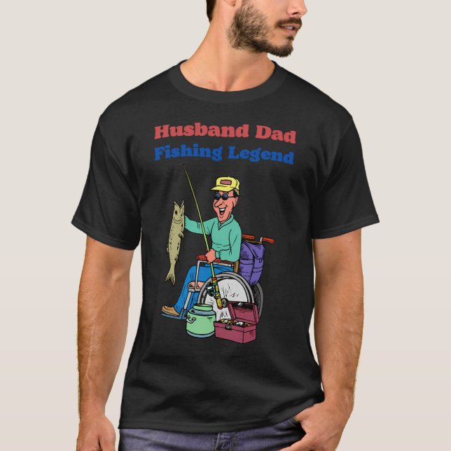 Camiseta Marido Pai Lenda da Pesca (Frente)