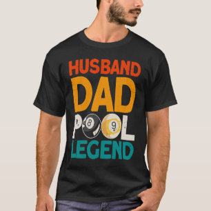 Camiseta Marido Pai Lenda do Bilhar Jogador de Snooker 8