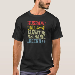 Camiseta Marido Pai Mecânico de Elevador