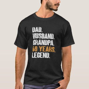 Camiseta Marido Pai Mens, 60 Anos Legenda - Aniversário, 6