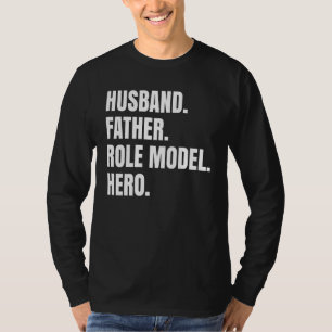 Camiseta Marido Pai Modelo Herói Do Pai Pais D