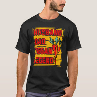 Camiseta Marido Pai Vegan Lenda Vegan Vegan Dito