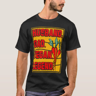 Camiseta Marido Pai Vegan Lenda Vegan Vegan Dito