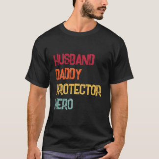 Camiseta Marido Papai Protetor Herói Dia dos Pais