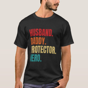 Camiseta Marido Papai Protetor Herói Dia dos Pais Marido