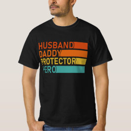 Camiseta marido papai protetor herói dia dos pais para o pa