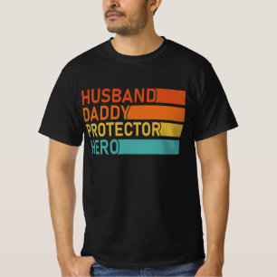 Camiseta marido papai protetor herói dia dos pais para o pa