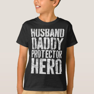 Camiseta Marido Papai Protetor Herói Pai Design