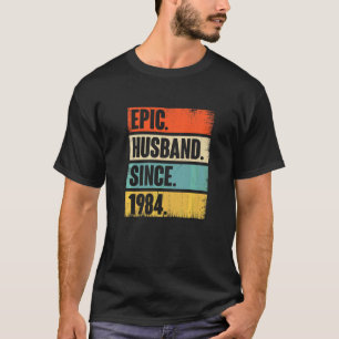 Camiseta Marido Retro Epic Desde 1984 38º Anivers Casados