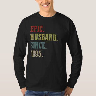 Camiseta Marido Retro Epic Desde 1995 27º Aniversário de Ca