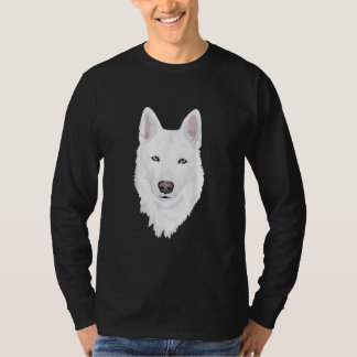 Camiseta Marido Siberiano Branco impressionante - Neve Bran