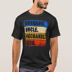 Camiseta Marido Tio Mecânico do Dia de os pais Hero Mecânic