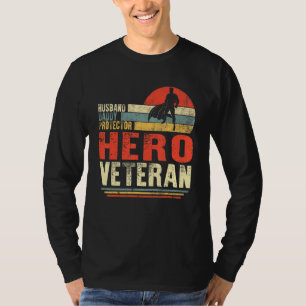 Camiseta Marido Veterano Protetor de Pais Herói Dia do Pai