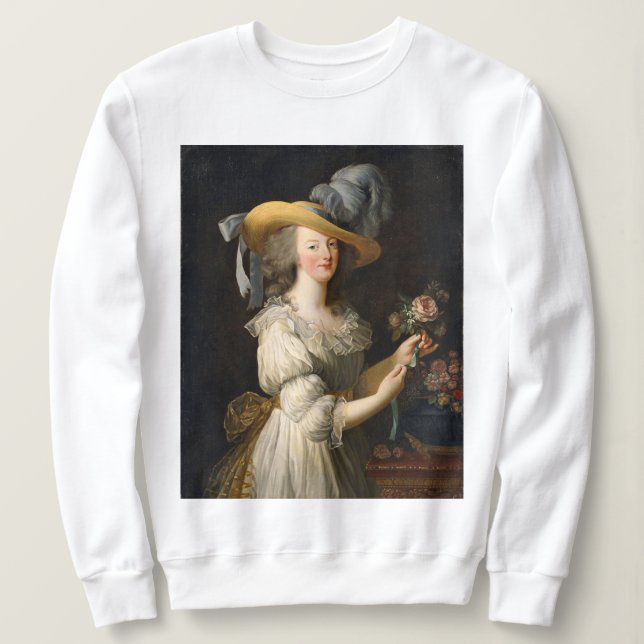 Camiseta Marie Antoinette com Sweatshirt Rosa (Frente do Design)