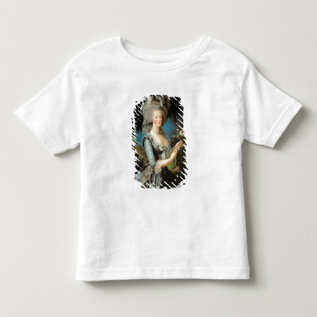 Camiseta Marie Antoinette com um rosa, 1783 (Frente)