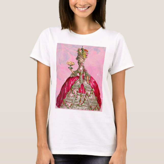 Camiseta Marie Antoinette Deixou-Os Comer Bolo (Frente)