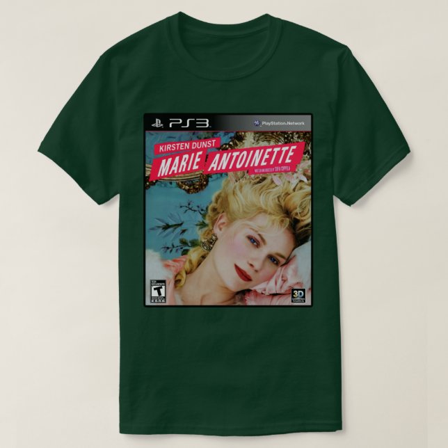 Camiseta Marie Antoinette Rated T para adolescente (Frente do Design)