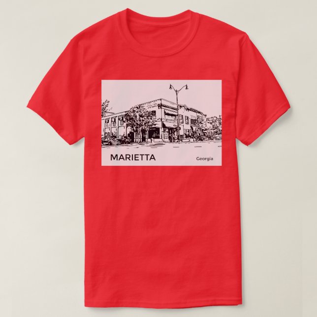 Camiseta Marietta Georgia TShirt (Frente do Design)