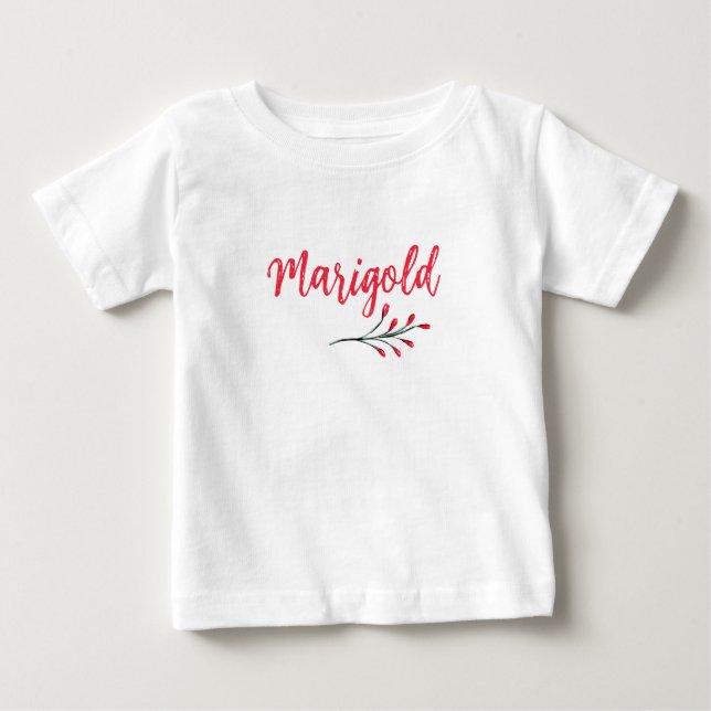 Camiseta Marigold Name Custom Red Xmas Christmas Classic  (Frente)