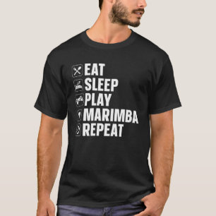 Camiseta Marimba Coma Dormir Tocar Marimba