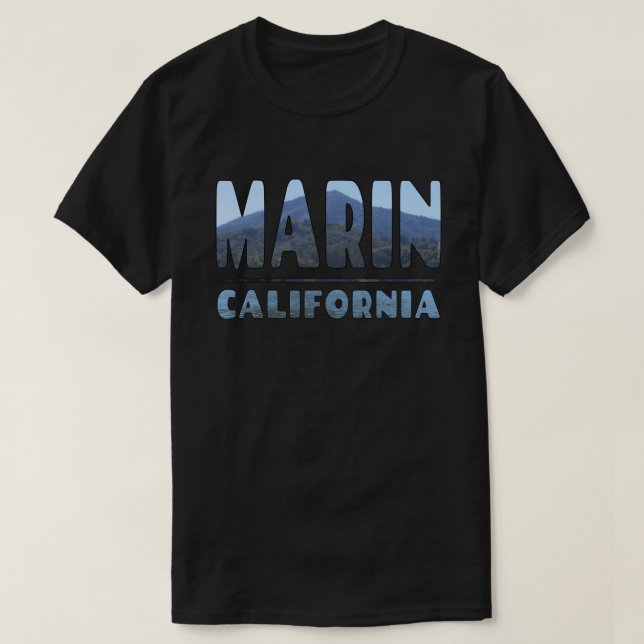 Camiseta Marin California Mt Tamalapis Exibido em Cartas (Frente do Design)