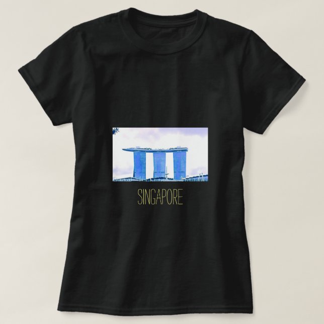Camiseta Marina Bay Sands Singapore viagem (Frente do Design)