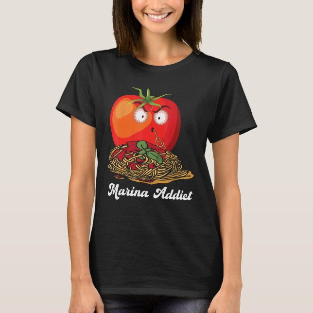 Camiseta Marinara Addict Sauce  Italian Chef Jokes (Frente)