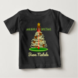 Camiseta Marinara Christmas Buon Natale Spaghetti Tree